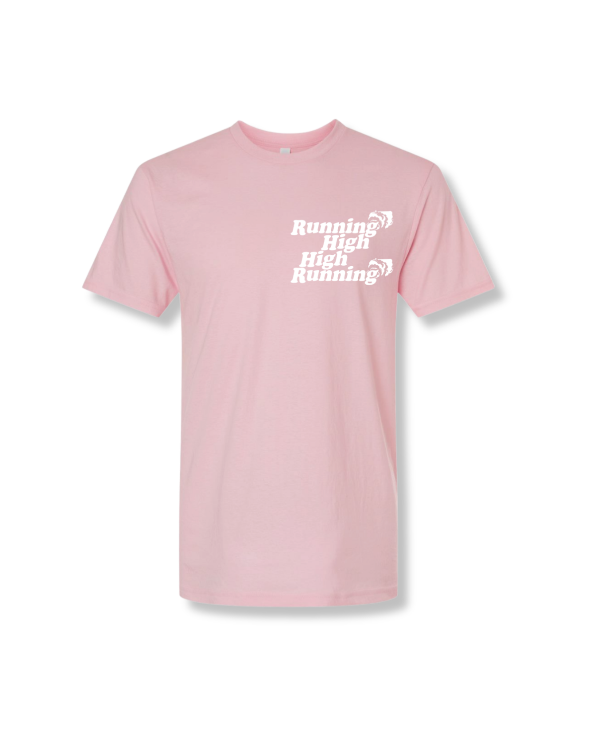 RUNNING HIGH HIGH RUNNING TEE | HEATHER PINK