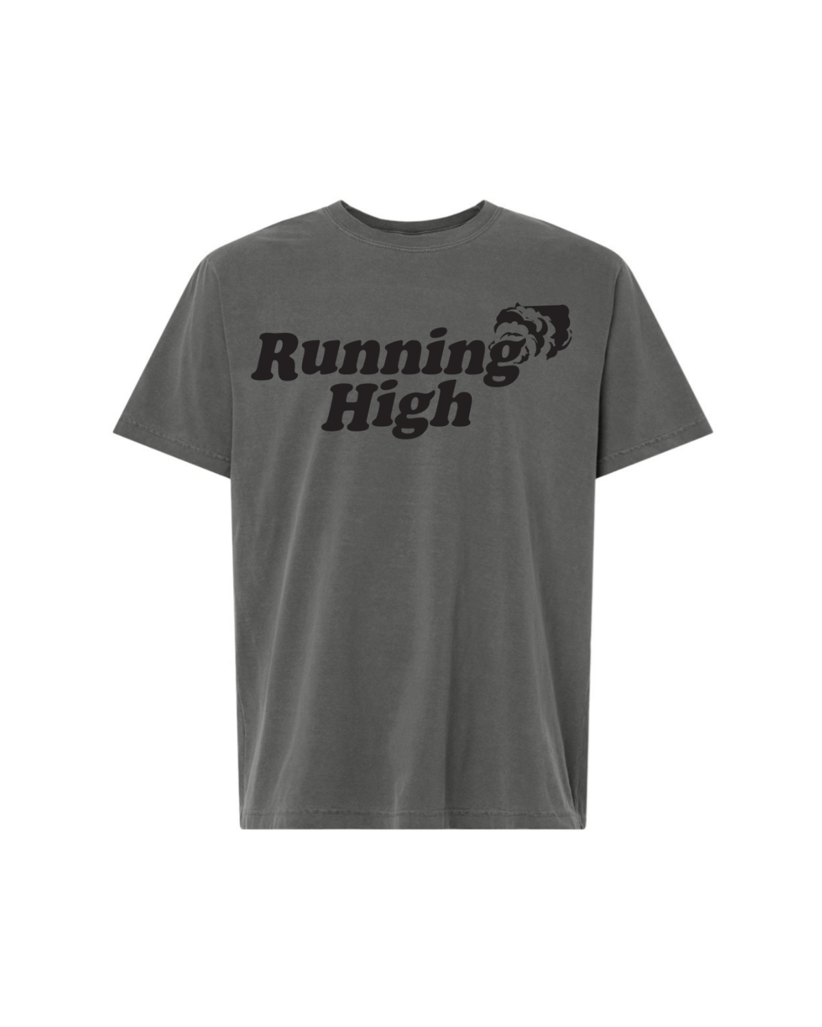 The Running High Logo Tee | Washed Charcoal